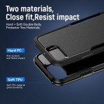 Wholesale Heavy Duty Strong Armor Hybrid Trailblazer Case Cover for Apple iPhone 16e (Black)