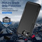 Wholesale Heavy Duty Strong Armor Hybrid Trailblazer Case Cover for Apple iPhone 16e (Black)