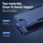 Wholesale Heavy Duty Strong Armor Hybrid Trailblazer Case Cover for Apple iPhone 16e (Navy Blue)