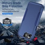 Wholesale Heavy Duty Strong Armor Hybrid Trailblazer Case Cover for Apple iPhone 16e (Navy Blue)