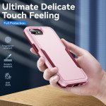 Wholesale Heavy Duty Strong Armor Hybrid Trailblazer Case Cover for Apple iPhone 16e (Pink)