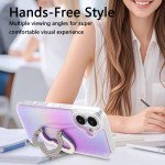 Wholesale Glitter Butterfly Kickstand Phone Case with Rainbow Gradient – Sparkling Style & Hands-Free Stand for Apple iPhone 17 (Blue)