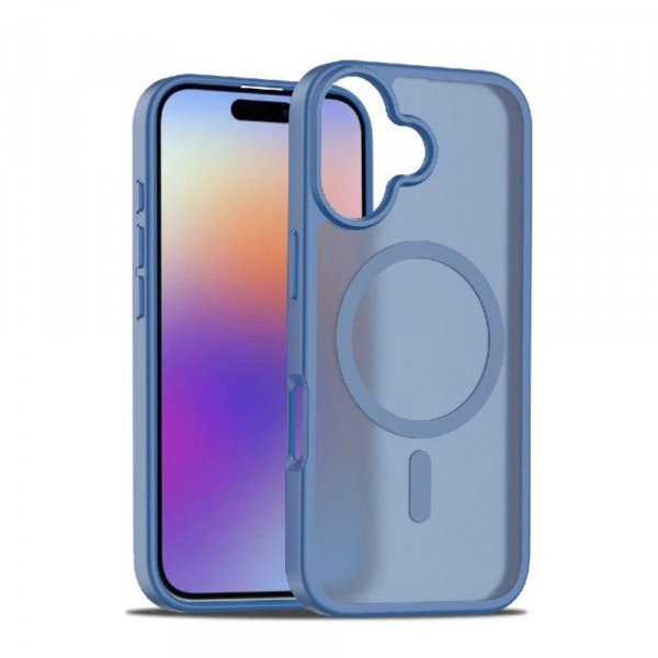 Wholesale Clear Magnetic Magsafe TPU Phone Case for Apple iPhone 17 (Blue)
