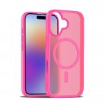 Clear Magnetic Magsafe TPU Phone Case for Apple iPhone 17 (Hot Pink)