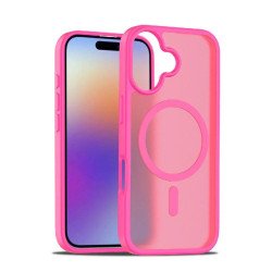 Clear Magnetic Magsafe TPU Phone Case for Apple iPhone 17 (Hot Pink)