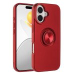 Wholesale Shockproof Kickstand Phone Case with Glossy Finish – Superior Protection & Built-In Ring for Apple iPhone 17 (Red)