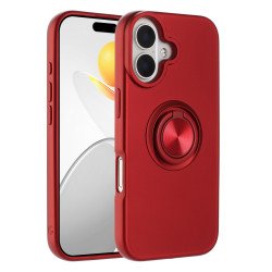 Shockproof Kickstand Phone Case with Glossy Finish – Superior Protection & Built-In Ring for Apple iPhone 17 (Red) Shockproof Kickstand Phone Case with Glossy Finish – Superior Protection & Built-In Ring for Apple iPhone 17 (Red)