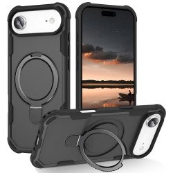 Strong Grip Anti-Scratch Protection Shockproof Phone Case with MagSafe Ring Kickstand for Apple iPhone 17 Air (Black) Strong Grip Anti-Scratch Protection Shockproof Phone Case with MagSafe Ring Kickstand for Apple iPhone 17 Air (Black)