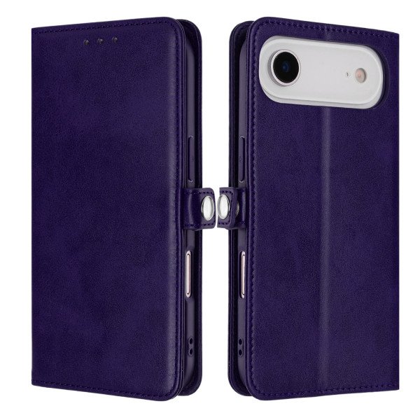 Wholesale Wallet Phone Case with PU Leather, Card Holder Slot & Foldable Front Cover – Elegant Protection for Apple iPhone 17 Air (Purple)