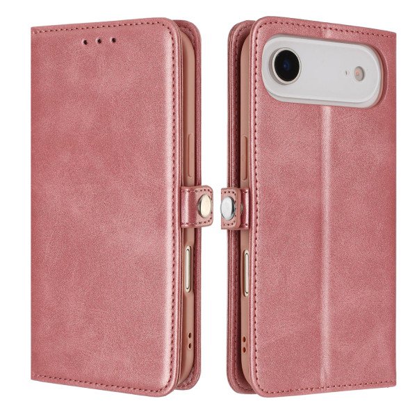 Wholesale Wallet Phone Case with PU Leather, Card Holder Slot & Foldable Front Cover – Elegant Protection for Apple iPhone 17 Air (Rose Gold)