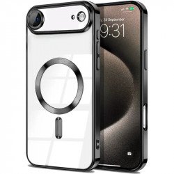 Premium Chrome Design Transparent Magnetic Ring Case with Camera Protection for Apple iPhone 17 Air (Black) Premium Chrome Design Transparent Magnetic Ring Case with Camera Protection for Apple iPhone 17 Air (Black)