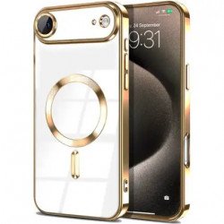 Premium Chrome Design Transparent Magnetic Ring Case with Camera Protection for Apple iPhone 17 Air (Gold) Premium Chrome Design Transparent Magnetic Ring Case with Camera Protection for Apple iPhone 17 Air (Gold)