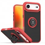 Slim Hybrid Shockproof Phone Case with Kickstand Ring for Apple iPhone 17 Air (Red)