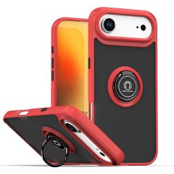Slim Hybrid Shockproof Phone Case with Kickstand Ring for Apple iPhone 17 Air (Red) Slim Hybrid Shockproof Phone Case with Kickstand Ring for Apple iPhone 17 Air (Red)