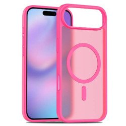 Clear Magnetic Magsafe TPU Phone Case for Apple iPhone 17 Air (Hot Pink)