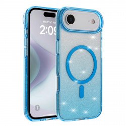 Shiny Gradient Transparent Phone Case with Clear Protective Design for Eye-Catching Style for Apple iPhone 17 Air (Blue) Shiny Gradient Transparent Phone Case with Clear Protective Design for Eye-Catching Style for Apple iPhone 17 Air (Blue)