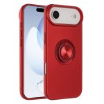 Wholesale Shockproof Kickstand Phone Case with Glossy Finish – Superior Protection & Built-In Ring for Apple iPhone 17 Air (Red)