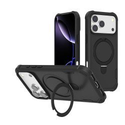 Strong Grip Anti-Scratch Protection Shockproof Phone Case with MagSafe Ring Kickstand for Apple iPhone 17 Pro (Black) Strong Grip Anti-Scratch Protection Shockproof Phone Case with MagSafe Ring Kickstand for Apple iPhone 17 Pro (Black)