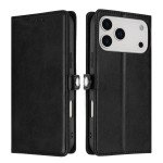 Wholesale Wallet Phone Case with PU Leather, Card Holder Slot & Foldable Front Cover – Elegant Protection for Apple iPhone 17 Pro Max (Black)