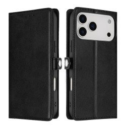 Wallet Phone Case with PU Leather, Card Holder Slot & Foldable Front Cover – Elegant Protection for Apple iPhone 17 Pro (Black) Wallet Phone Case with PU Leather, Card Holder Slot & Foldable Front Cover – Elegant Protection for Apple iPhone 17 Pro (Black)