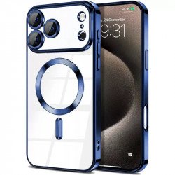 Premium Chrome Design Transparent Magnetic Ring Case with Camera Protection for Apple iPhone 17 Pro Max (NavyBlue) Premium Chrome Design Transparent Magnetic Ring Case with Camera Protection for Apple iPhone 17 Pro Max (NavyBlue)