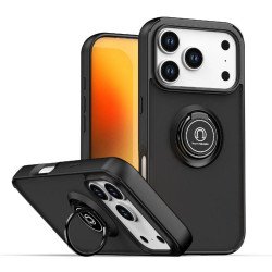 Slim Hybrid Shockproof Phone Case with Kickstand Ring for Apple iPhone 17 Pro (Black) Slim Hybrid Shockproof Phone Case with Kickstand Ring for Apple iPhone 17 Pro (Black)