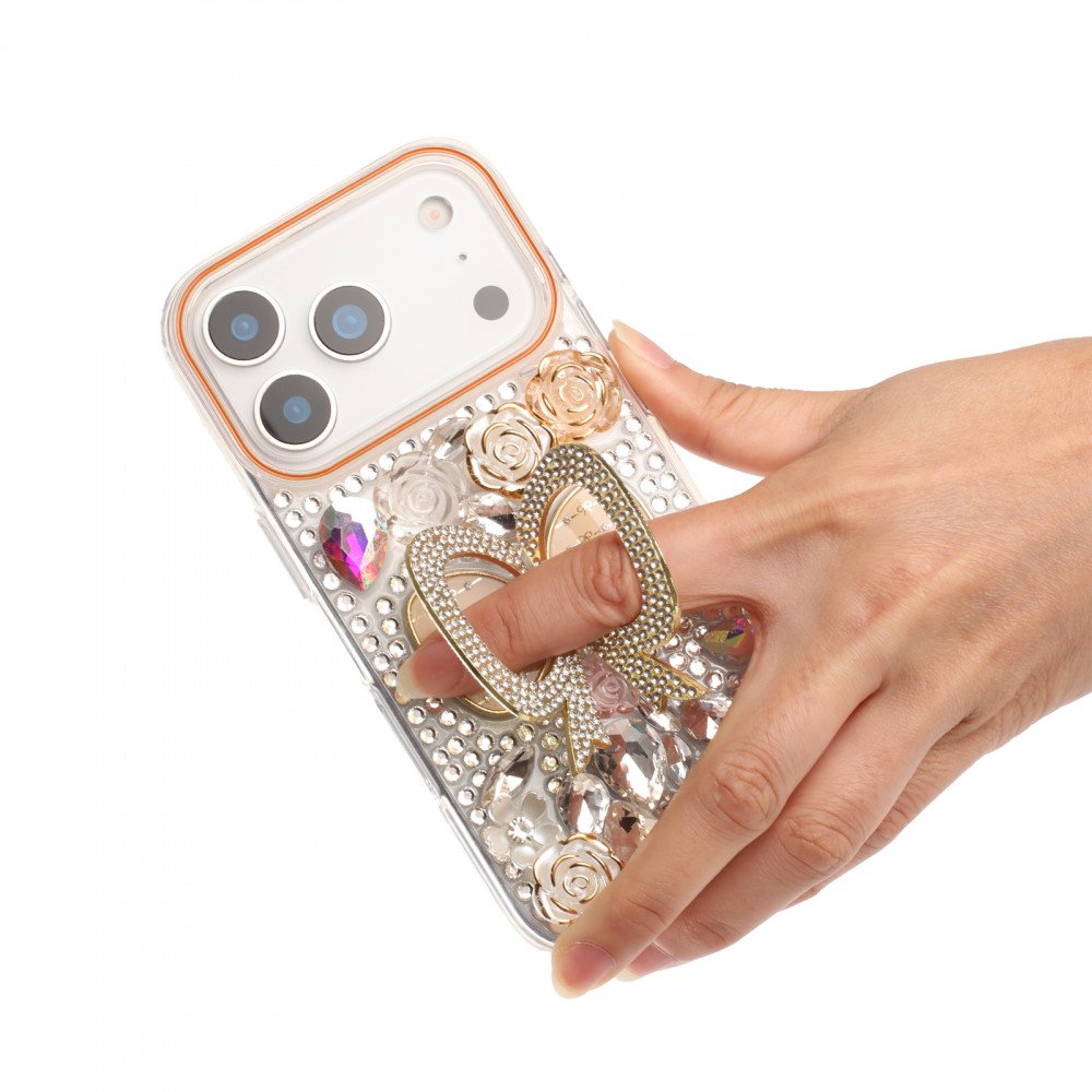 Wholesale Shiny Butterfly Kickstand Phone Case with Bling