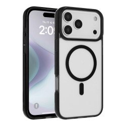 Clear Shockproof Anti-Scratch Protection Magsafe Compatible Phone Case for Apple iPhone 17 Pro (Black) Clear Shockproof Anti-Scratch Protection Magsafe Compatible Phone Case for Apple iPhone 17 Pro (Black)