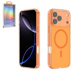 Magnetic MagSafe Full-Body Fashion Phone Case with Full Camera Lens Protection for Apple iPhone 17 Pro Max (Orange)