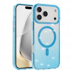 Wholesale Shiny Gradient Transparent Phone Case with Clear Protective Design for Eye-Catching Style for Apple iPhone 17 Pro Max (Blue)