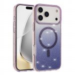 Wholesale Shiny Gradient Transparent Phone Case with Clear Protective Design for Eye-Catching Style for Apple iPhone 17 Pro Max (Purple)