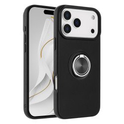 Shockproof Kickstand Phone Case with Glossy Finish – Superior Protection & Built-In Ring for Apple iPhone 17 Pro (Black) Shockproof Kickstand Phone Case with Glossy Finish – Superior Protection & Built-In Ring for Apple iPhone 17 Pro (Black)
