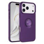 Wholesale Shockproof Kickstand Phone Case with Glossy Finish – Superior Protection & Built-In Ring for Apple iPhone 17 Pro Max (Purple)