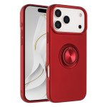 Wholesale Shockproof Kickstand Phone Case with Glossy Finish – Superior Protection & Built-In Ring for Apple iPhone 17 Pro (Red)