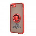 Tuff Slim Armor Hybrid Ring Stand Case for iPhone 8 / 7, iPhone SE (2020/2022) (Red)