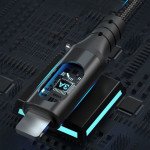 Wholesale 27W PD Fast Charging USB-C to iPhone Lighting 3FT Durable Woven Cable with LED Charging Display for Universal iPhone and iPad Devices (Black)