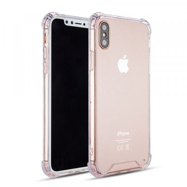 Wholesale Clear Armor Hybrid Transparent Case for Apple iPhone Xs / X (Clear)