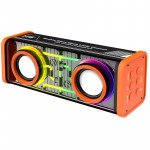 Wholesale Large Transparent Portable Bluetooth Speaker - Futuristic Design with LED Lights & Double Blast Grill K88 for Universal Cell Phone And Bluetooth Device (Orange)