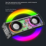 Wholesale Large Transparent Portable Bluetooth Speaker - Futuristic Design with LED Lights & Double Blast Grill K88 for Universal Cell Phone And Bluetooth Device (White)