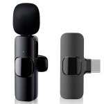 Wholesale K9 USB C Wireless Microphone: Mini Mic, 6-10h Standby, Plug & Play for Type-C Devices for Universal Cell Phone, Device and More (Black)