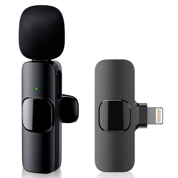 Wholesale Wireless Microphone for iPhone Lighting: Studio & Gaming Pro Mic for Live Broadcast K9 for Universal iPhone and iPad Devices (Black)