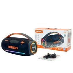 Large LED Super Bass Wireless Portable Bluetooth Soundbar Speaker with Handle, USB/MicroSD/AUX Inputs (Black)