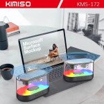 Wholesale TWS Bluetooth 5.0 Speaker: Portable, Rechargeable, Super Bass, RGB LED Light KMS-172 for Universal Cell Phone And Bluetooth Device (Black)