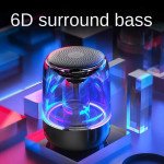 Wholesale Bluetooth Speaker: Colorful Lights, 360 Degree Clear Display, Wireless Audio Experience KMS-179 for Universal Cell Phone And Bluetooth Device (Black)