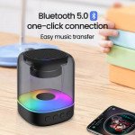 Wholesale Bluetooth Speaker: Colorful Lights, 360 Degree Clear Display, Wireless Audio Experience KMS-179 for Universal Cell Phone And Bluetooth Device (Black)