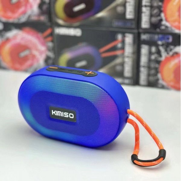 Wholesale Small, Portable and Packed with Powerful Sound Portable Bluetooth LED Speaker KMS181 for Universal Cell Phone And Bluetooth Device (Blue)