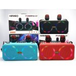 Wholesale Portable Bluetooth Speaker: Dual Wireless Microphones Inclued, Loud Bass, Compact KMS-186 for Universal Cell Phone And Bluetooth Device (Red)
