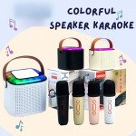 Wholesale LED RGB Karaoke Machine Microphone, Party Speaker, Music Box Subwoofer KMS-192 for Universal Cell Phone And Bluetooth Device (Pink)