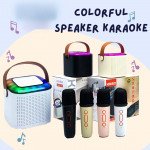 Wholesale LED RGB Karaoke Machine Microphone, Party Speaker, Music Box Subwoofer KMS-192 for Universal Cell Phone And Bluetooth Device (White)