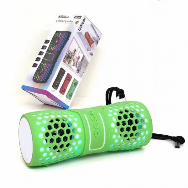 Wholesale Wireless Bluetooth Speaker: 360 Sound Stereo Soundbar, TF/AUX/USB/FM, LED KMS-193 for Universal Cell Phone And Bluetooth Device (Green)